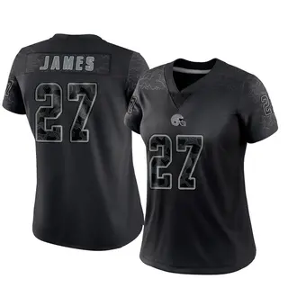 Cleveland Browns Women's LaMareon James Limited Reflective Jersey - Black