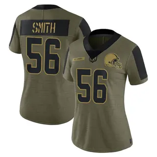 Cleveland Browns Women's Malcolm Smith Limited 2021 Salute To Service Jersey - Olive