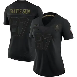 Cleveland Browns Women's Marcus Santos-Silva Limited 2020 Salute To Service Jersey - Black