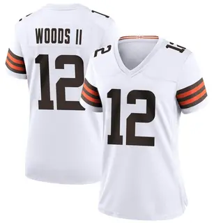 Cleveland Browns Women's Michael Woods II Game Jersey - White