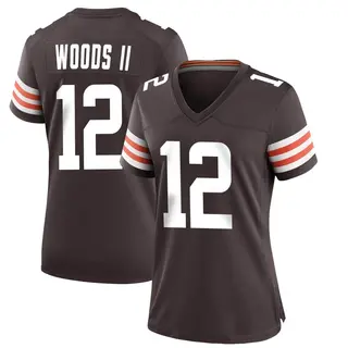 Cleveland Browns Women's Michael Woods II Game Team Color Jersey - Brown