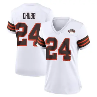 Cleveland Browns Women's Nick Chubb Game 1946 Collection Alternate Jersey - White