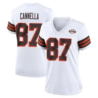 Cleveland Browns Women's Sal Cannella Game 1946 Collection Alternate Jersey - White