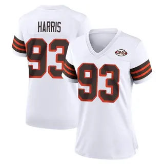 Cleveland Browns Women's Shelby Harris Game 1946 Collection Alternate Jersey - White