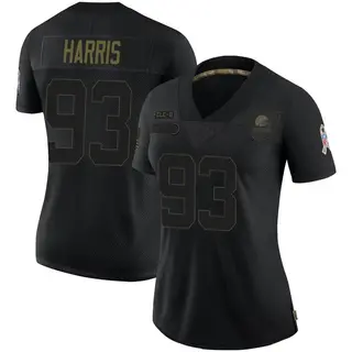 Cleveland Browns Women's Shelby Harris Limited 2020 Salute To Service Jersey - Black