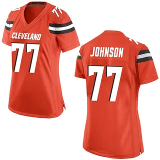 Cleveland Browns Women's Zion Johnson Game Alternate Jersey - Orange