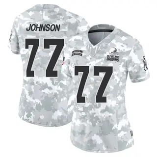 Cleveland Browns Women's Zion Johnson Limited 2024 Salute to Service Jersey - Arctic Camo