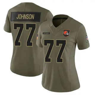Cleveland Browns Women's Zion Johnson Limited 2025 Salute to Service Jersey - Olive