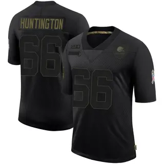 Cleveland Browns Youth Adin Huntington Limited 2020 Salute To Service Jersey - Black