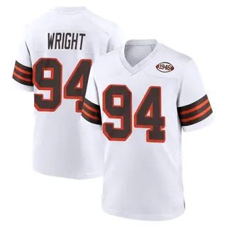 Cleveland Browns Youth Alex Wright Game 1946 Collection Alternate Jersey - White