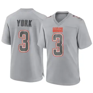 Cleveland Browns Youth Cade York Game Atmosphere Fashion Jersey - Gray