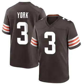 Cleveland Browns Youth Cade York Game Team Color Jersey - Brown