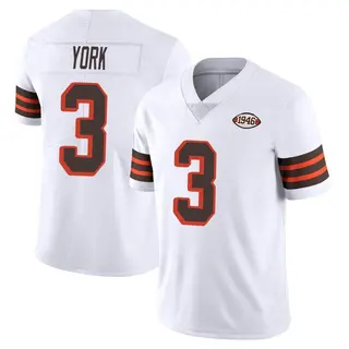 Cleveland Browns Youth Cade York Limited Vapor 1946 Collection Alternate Jersey - White