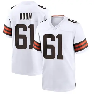 Cleveland Browns Youth Chris Odom Game Jersey - White