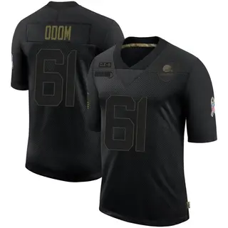 Cleveland Browns Youth Chris Odom Limited 2020 Salute To Service Jersey - Black