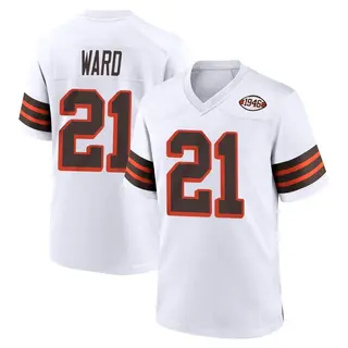 Cleveland Browns Youth Denzel Ward Game 1946 Collection Alternate Jersey - White