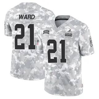 Cleveland Browns Youth Denzel Ward Limited 2024 Salute to Service Jersey - Arctic Camo