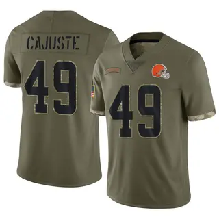 Cleveland Browns Youth Devon Cajuste Limited 2022 Salute To Service Jersey - Olive