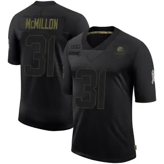 Cleveland Browns Youth Donovan McMillon Limited 2020 Salute To Service Jersey - Black