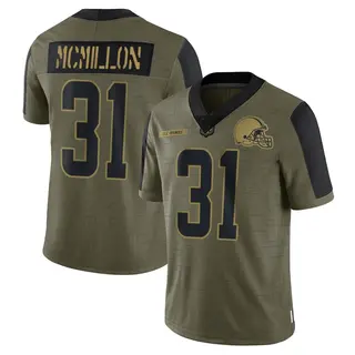 Cleveland Browns Youth Donovan McMillon Limited 2021 Salute To Service Jersey - Olive