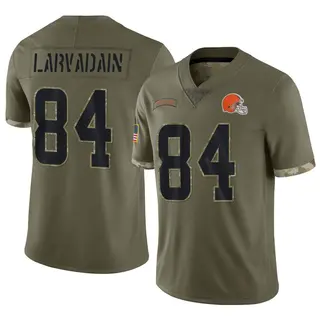 Cleveland Browns Youth Gage Larvadain Limited 2022 Salute To Service Jersey - Olive