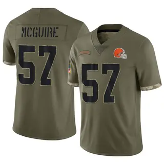 Cleveland Browns Youth Isaiah McGuire Limited 2022 Salute To Service Jersey - Olive