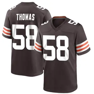 Cleveland Browns Youth Isaiah Thomas Game Team Color Jersey - Brown