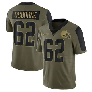 Cleveland Browns Youth Justin Osborne Limited 2021 Salute To Service Jersey - Olive