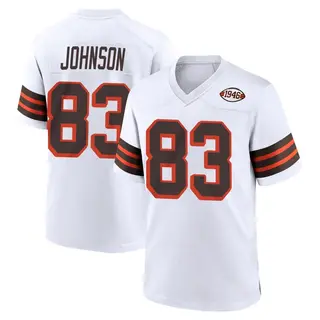 Cleveland Browns Youth Kisean Johnson Game 1946 Collection Alternate Jersey - White