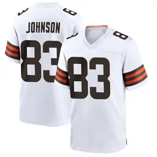 Cleveland Browns Youth Kisean Johnson Game Jersey - White