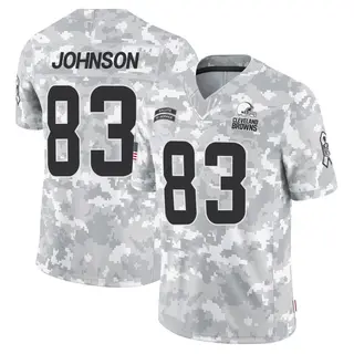 Cleveland Browns Youth Kisean Johnson Limited 2024 Salute to Service Jersey - Arctic Camo
