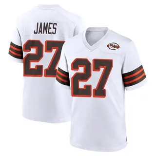Cleveland Browns Youth LaMareon James Game 1946 Collection Alternate Jersey - White
