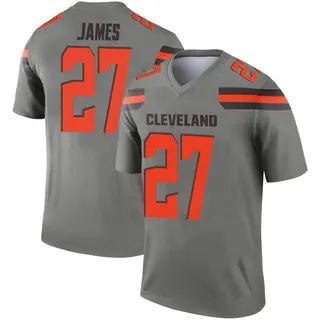 Cleveland Browns Youth LaMareon James Legend Inverted Silver Jersey