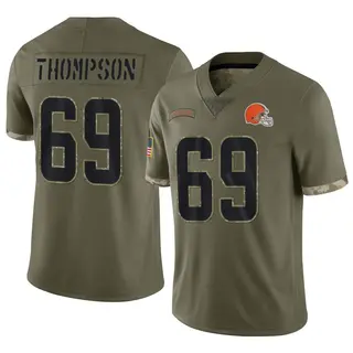 Cleveland Browns Youth Lorenzo Thompson Limited 2022 Salute To Service Jersey - Olive