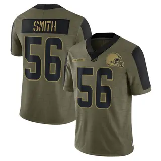 Cleveland Browns Youth Malcolm Smith Limited 2021 Salute To Service Jersey - Olive