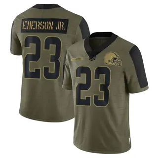 Cleveland Browns Youth Martin Emerson Jr. Limited 2021 Salute To Service Jersey - Olive