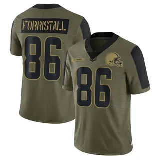Cleveland Browns Youth Miller Forristall Limited 2021 Salute To Service Jersey - Olive