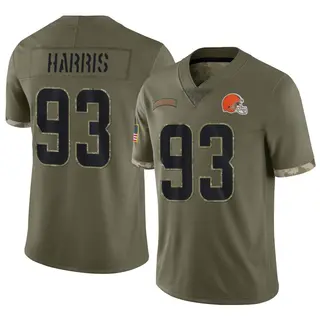 Cleveland Browns Youth Shelby Harris Limited 2022 Salute To Service Jersey - Olive