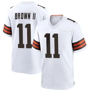 Cleveland Browns Youth Tony Brown II Game Jersey - White