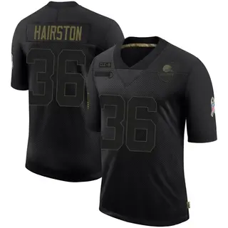 Cleveland Browns Youth Troy Hairston Limited 2020 Salute To Service Jersey - Black