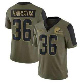 Cleveland Browns Youth Troy Hairston Limited 2021 Salute To Service Jersey - Olive