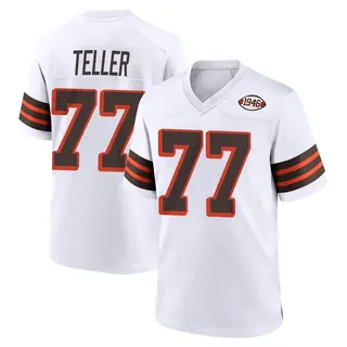 Cleveland Browns Youth Wyatt Teller Game 1946 Collection Alternate Jersey - White