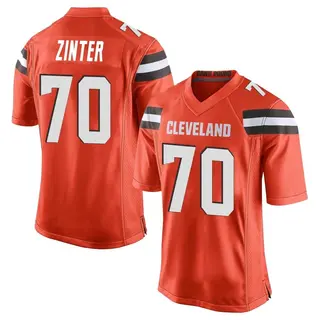 Cleveland Browns Youth Zak Zinter Game Alternate Jersey - Orange