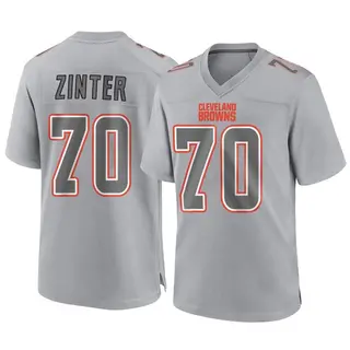 Cleveland Browns Youth Zak Zinter Game Atmosphere Fashion Jersey - Gray