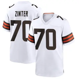 Cleveland Browns Youth Zak Zinter Game Jersey - White