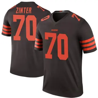 Cleveland Browns Youth Zak Zinter Legend Color Rush Jersey - Brown