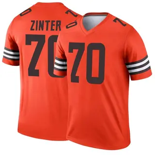 Cleveland Browns Youth Zak Zinter Legend Inverted Jersey - Orange
