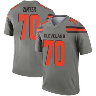 Cleveland Browns Youth Zak Zinter Legend Inverted Silver Jersey