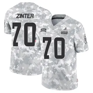 Cleveland Browns Youth Zak Zinter Limited 2024 Salute to Service Jersey - Arctic Camo