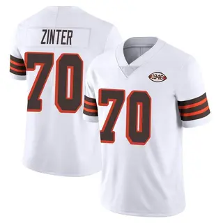 Cleveland Browns Youth Zak Zinter Limited Vapor 1946 Collection Alternate Jersey - White